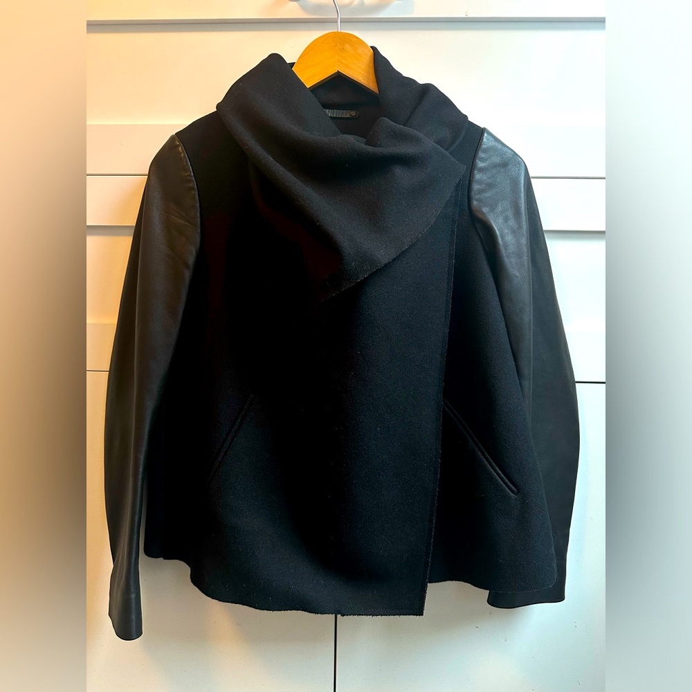 All Saints Wool & Leather Jacket